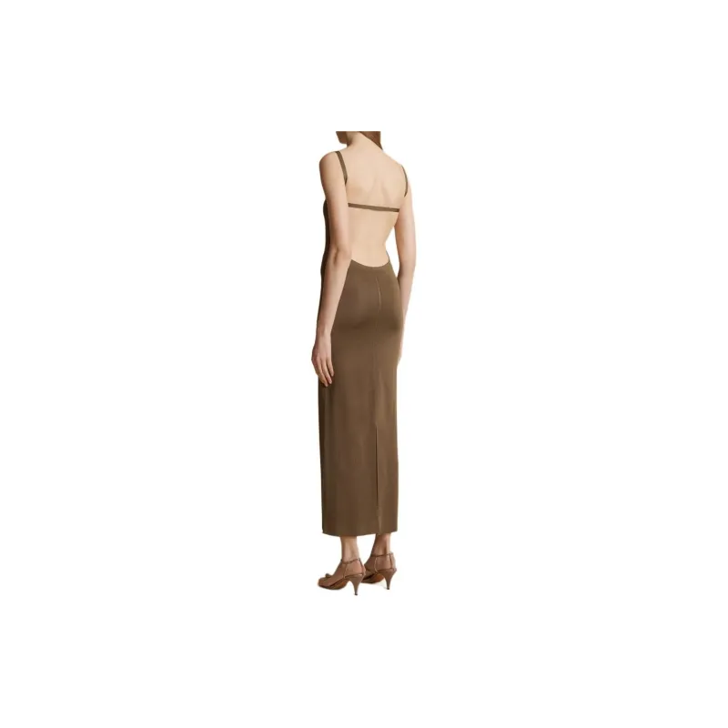 KHAITE Esmeray Open back Maxi Dress Set-3