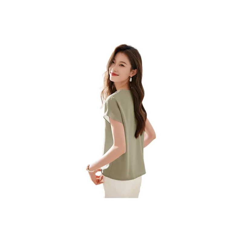 Mo Han Yi Mei Shirt Women's Mugwort Green-1