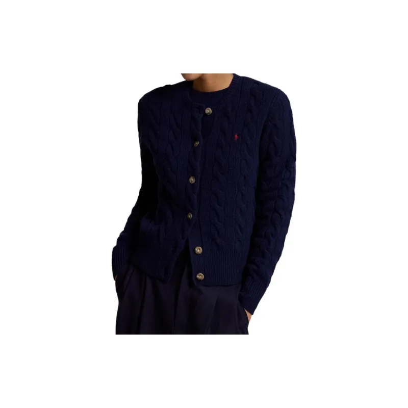Polo Ralph Lauren Pony Embroidered Cable Knit Cardigan-1