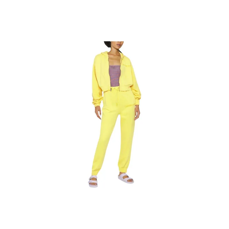 CK/Calvin Klein Sports Pants Women's Yellow-1