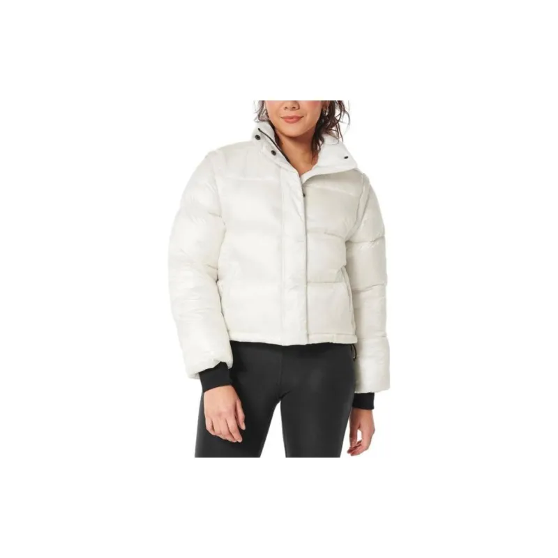 Hollister Puffer Jacket Women's Reflective White-1