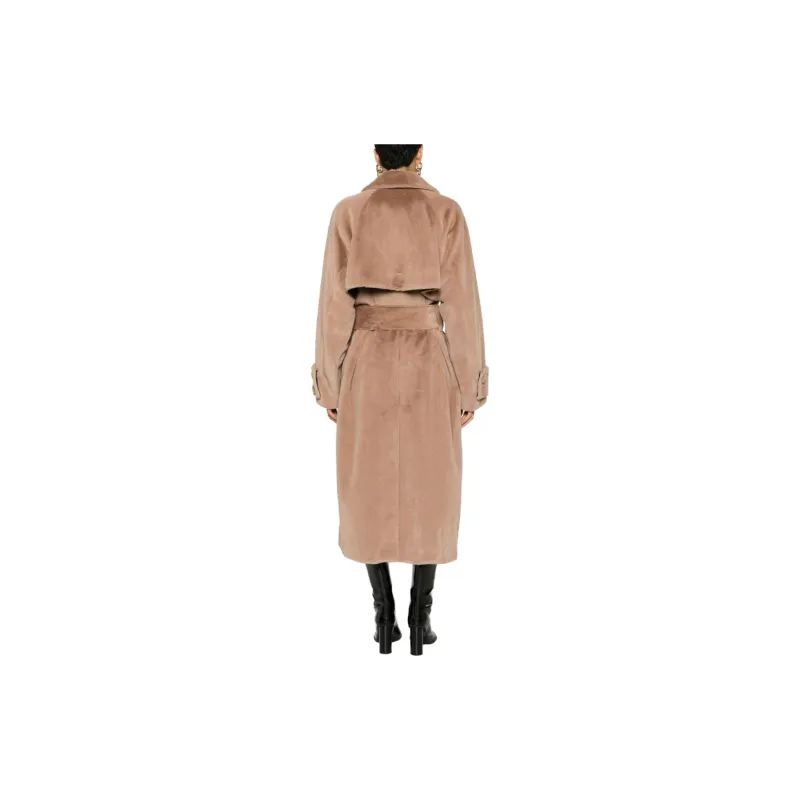 STAND STUDIO Tillie Faux-fur Trench Coat-2