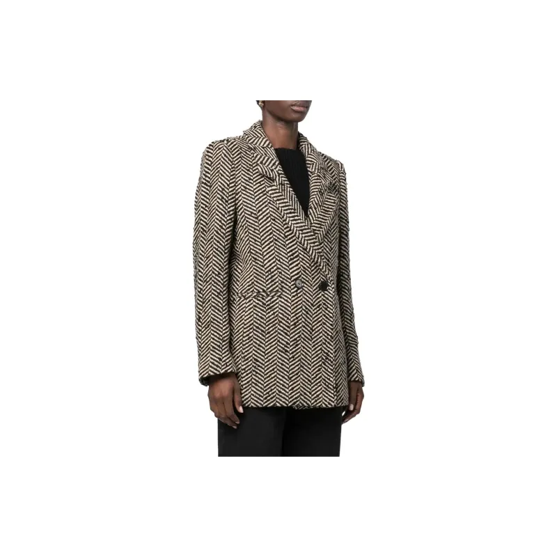 Anine Bing Diana Fishbone-pattern Blazer-3