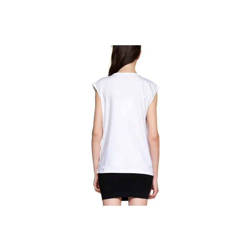 BALMAIN Button detail Logo print Tank Top-3