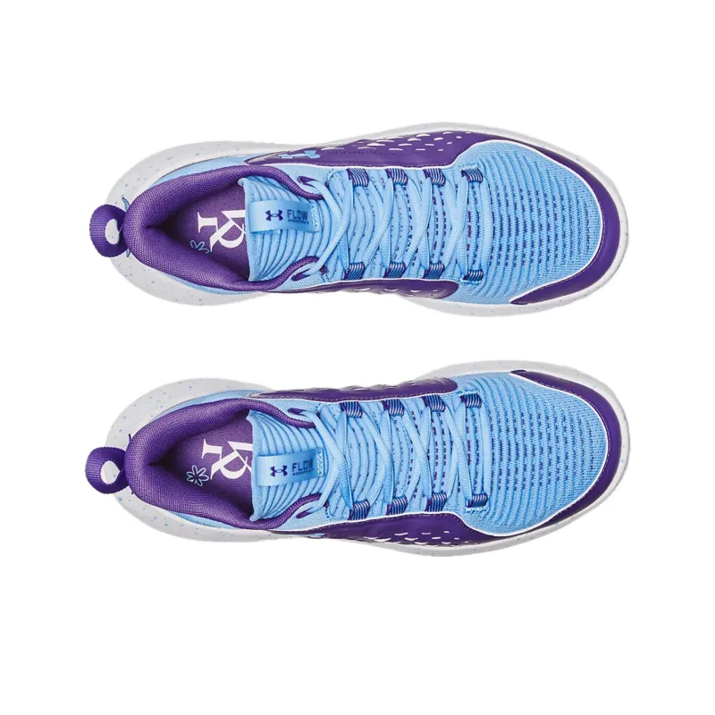 Under Armour Flow Breakthru Anti Slip Wear Resistant Low Top Basketball Shoes Women's Blue Purple-2