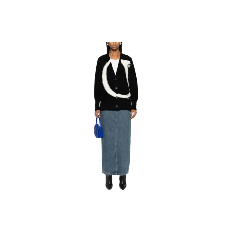 OFF WHITE Logo Detailed V Neck Cardigan-1