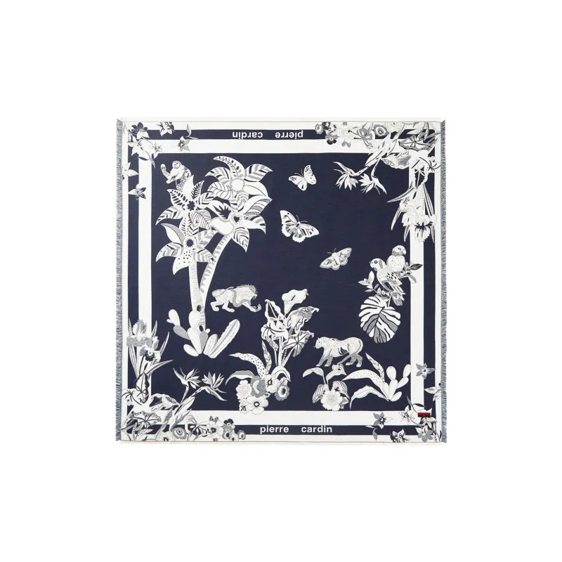 PIERRE CARDIN Shawls Women's Navy Blue/Gray Beige-1