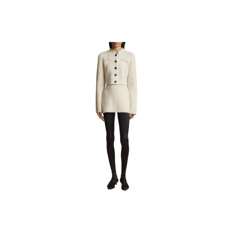 KHAITE Ello Buttoned Cropped Jacket-1