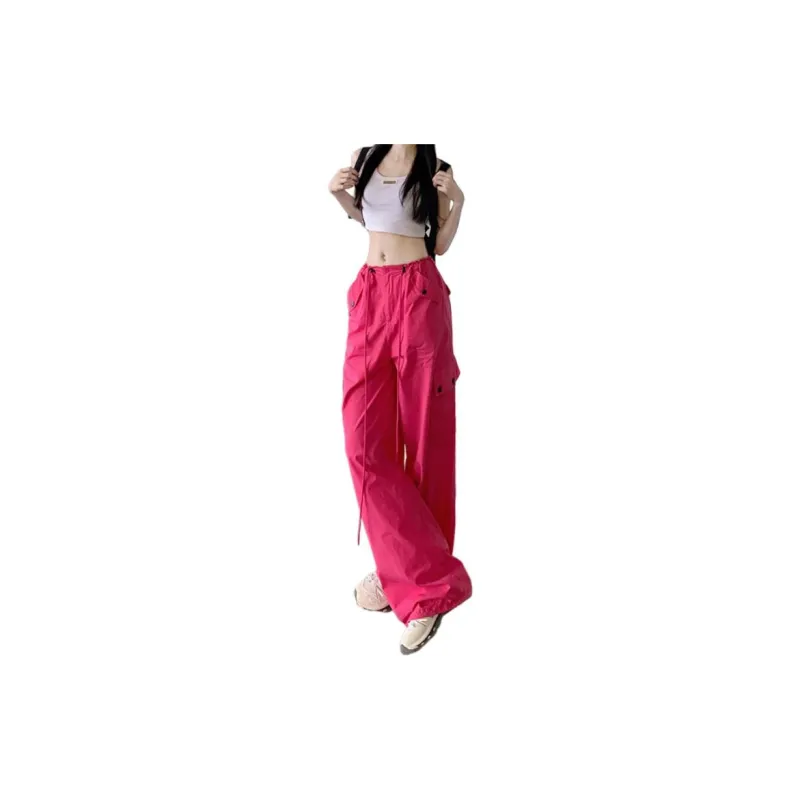 JASONWOOD Cargo Pants Women's Rose Red-1