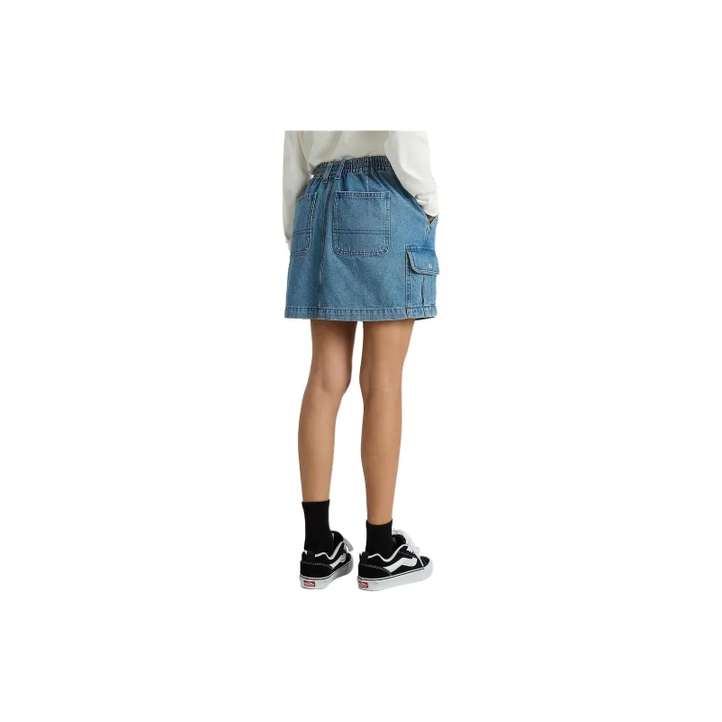 Vans Denim Short Skirts Women's Blue-4