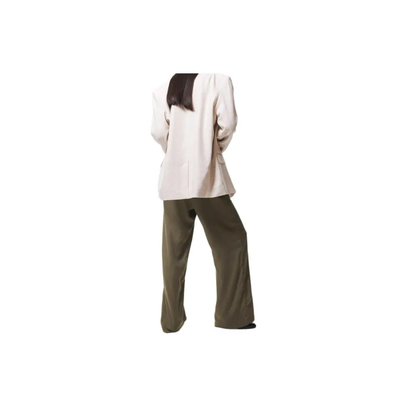 H&M Casual Pants Women's Dark Khaki Green-2