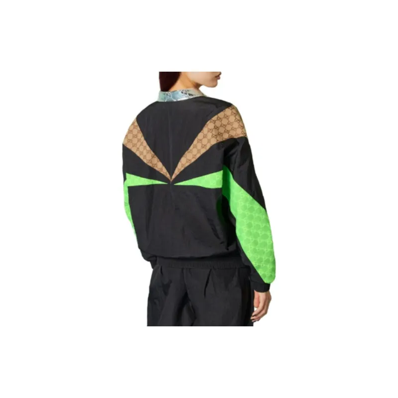 GUCCI Panelled Gg Canvas Bomber Jacket-3