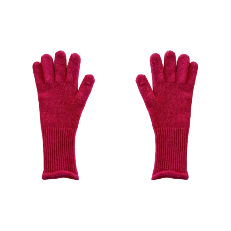 AAJF Wool Acrylic Knit Gloves Women's-10