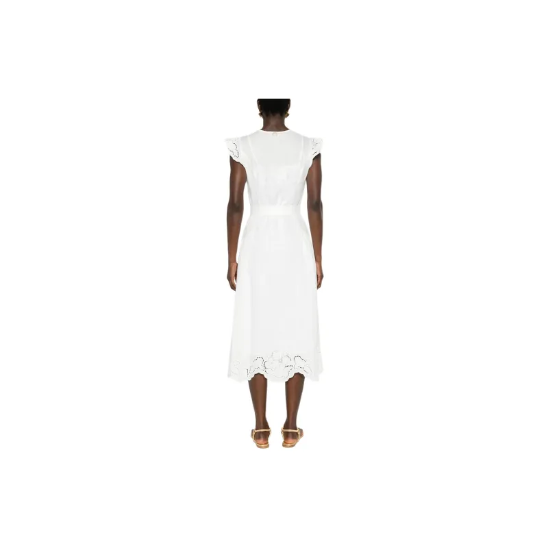 Twinset Kleid Linen Midi Dress-2