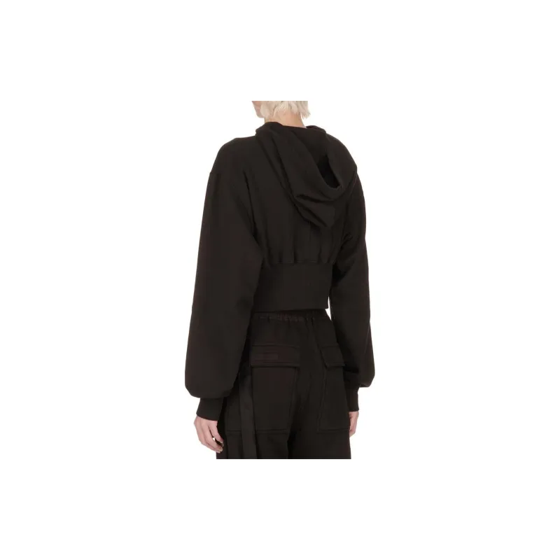 Rick Owens DRKSHDW Felpa Tatlin Hoodie Black-1