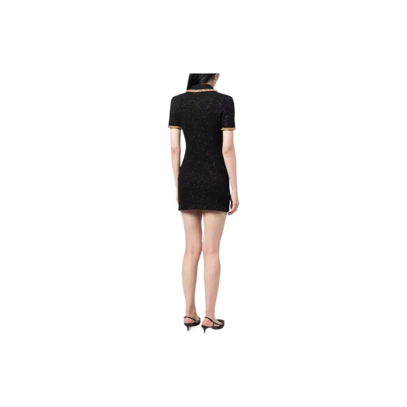 Self portrait Short Sleeved Dress Women's Black-2