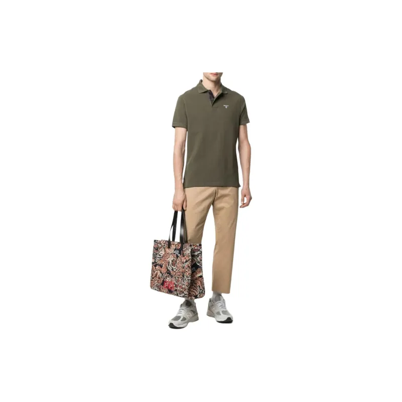 BARBOUR Logo Embroidered Short Sleeved Polo Shirt-2