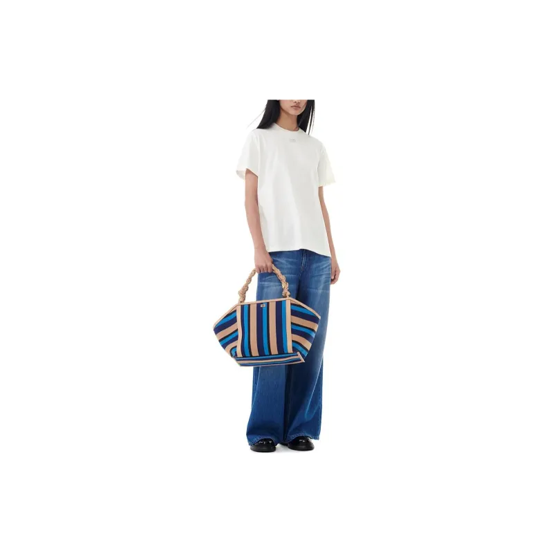 GANNI Basic Jersey Embellished Relaxed T Shirt-1