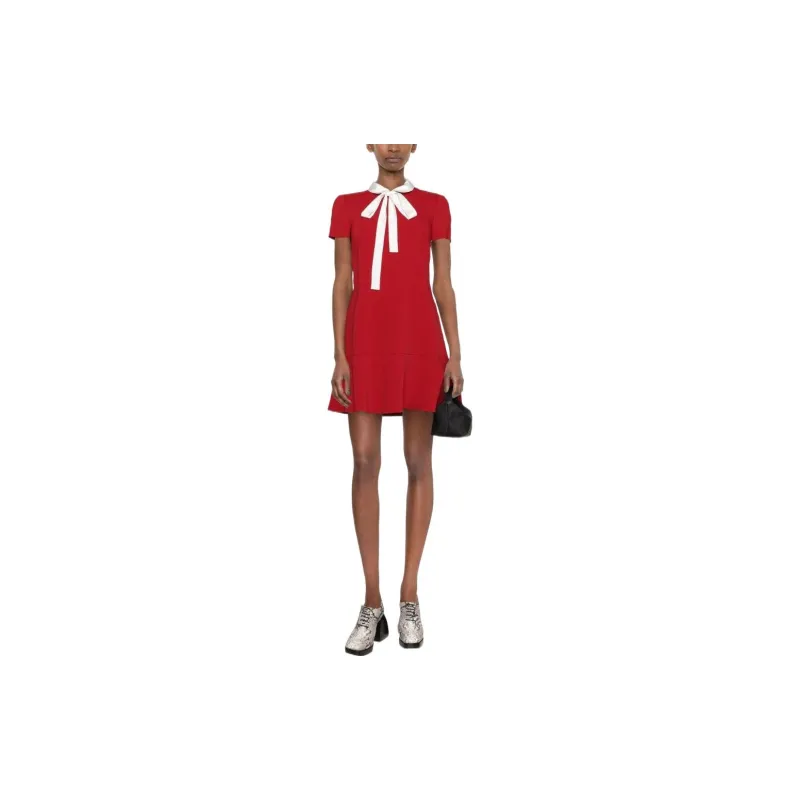 RED VALENTINO Short Sleeved Dresses Women's Red-1