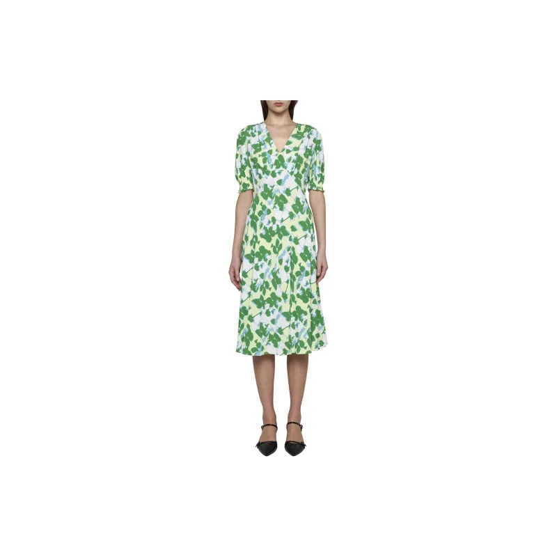 Diane Von Furstenberg Short Sleeved Dress Women's Green-2