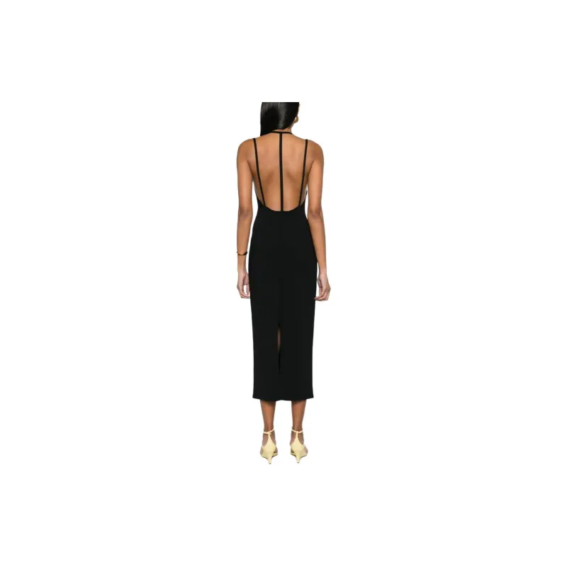 KHAITE Terri Open Back Maxi Dress-2