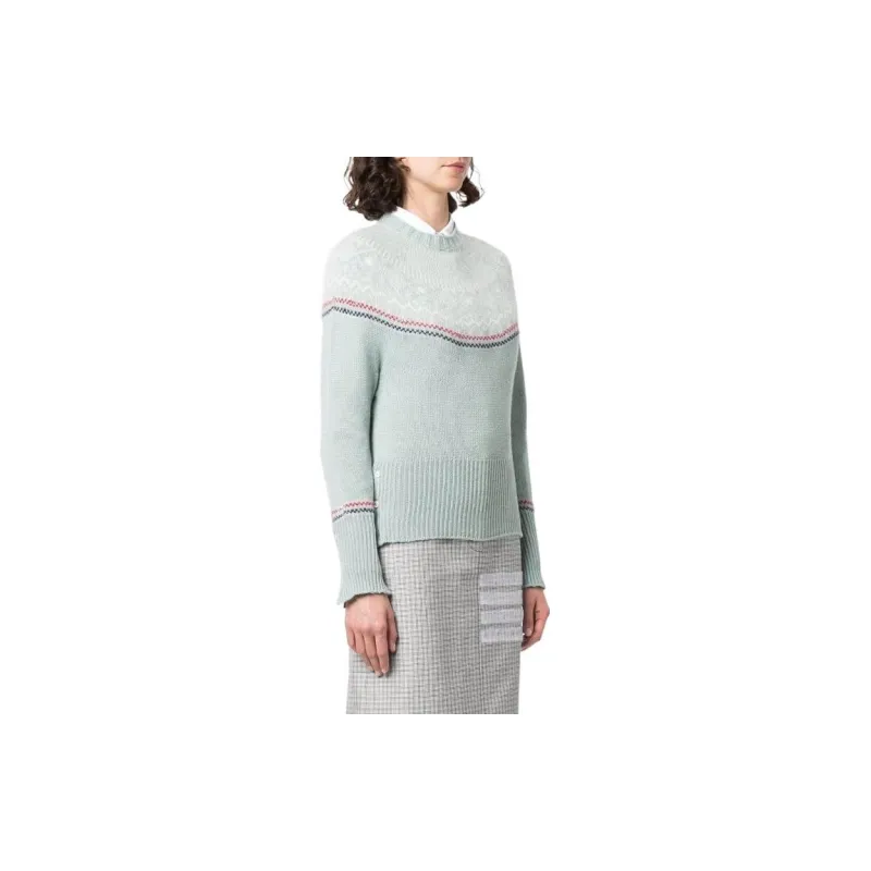 THOM BROWNE Icelandic Fair Isle Knit Jumper-2