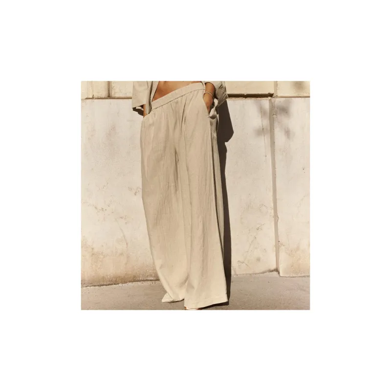 ZARA Casual Pants Women's Light Beige-2