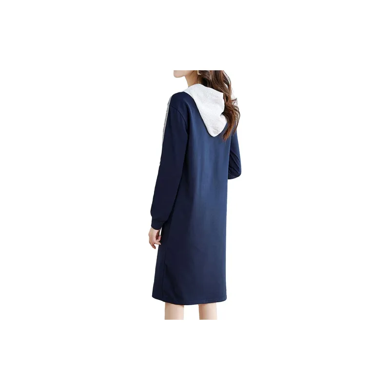 Mapping Long Sleeved Dresses Women's Royal Blue-3