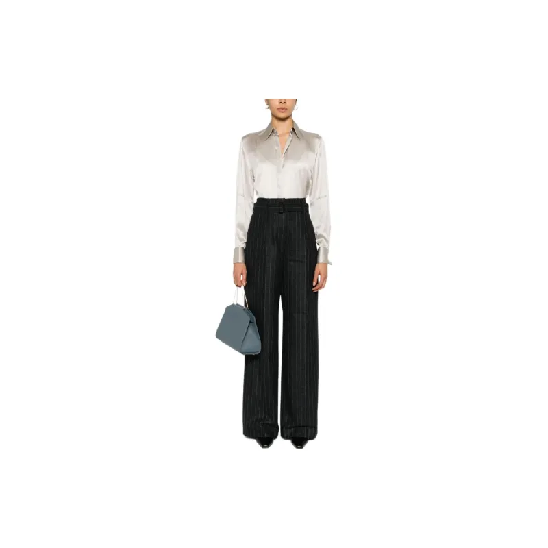 Brunello Cucinelli Striped Belted Trousers-1