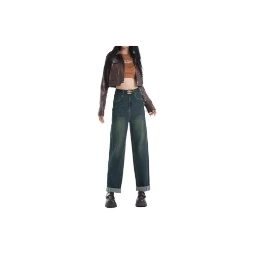 YINLEI Jeans Women's Nostalgic Color