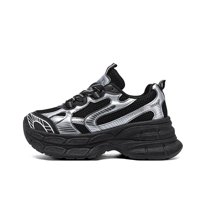 URBAN AUTHENTIC Anti-Slip Wear-Resistant Breathable Lightweight Height Increasing Low-Top Chunky Sneakers Women's-0