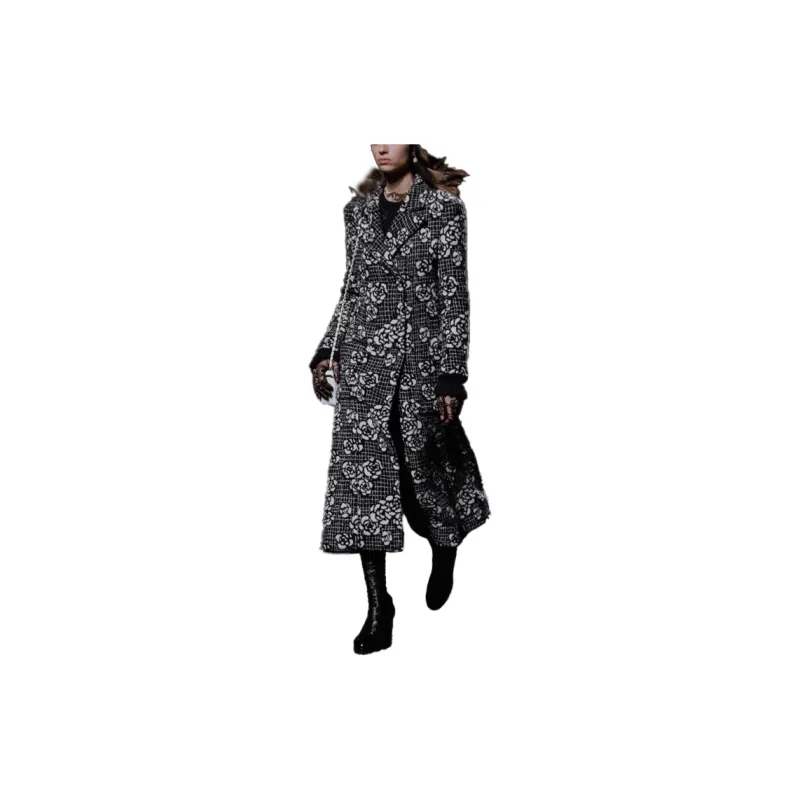 CHANEL Coats Women's Black-1