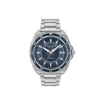 COACH Charter Wrist Watch Mechanical Movement Steel Strap 44.5mm Blue Dial Men's Watches