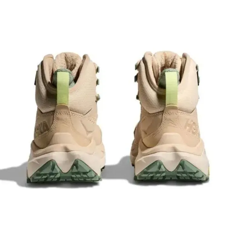 HOKA ONE ONE Kaha 2 Anti Slip Wear Resistant Mid Top Hiking Shoes Women's Oak White-5
