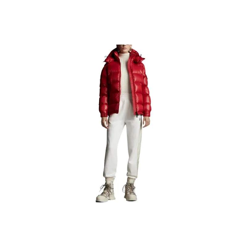 Moncler Women's Maire Short Down Jacket Glossy Ruby Red-1