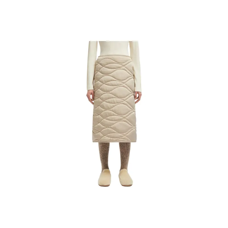 Moncler Logo Patch Long Padded Skirt-1