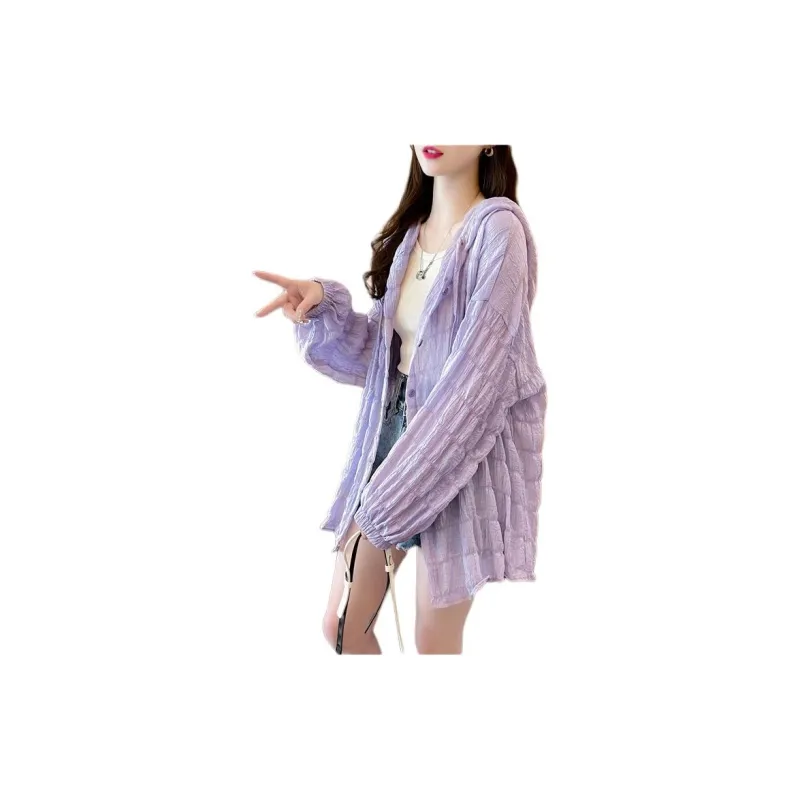 Juden Choi Sun Protection Clothing Women's Purple-1