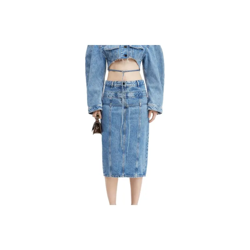 Jacquemus La Jupe De Nimes Criollo 'Light Blue/Tabac'-1