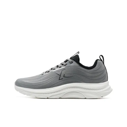 XTEP Wear Resistant Slip Resistant Low Top Running Shoes Men's Smoke Gray/Black