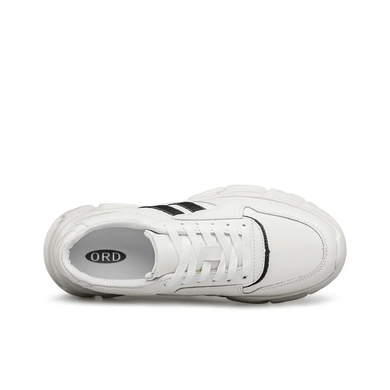 ORD Impact-Resistant Wear-Resistant Lightweight Breathable Slip-Resistant Low-Top Chunky Sneakers Men's White-2