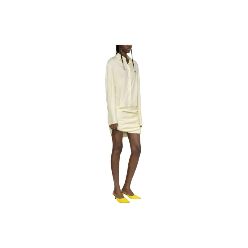 The Attico Hatty Collared Button-Up Mini Dress-3