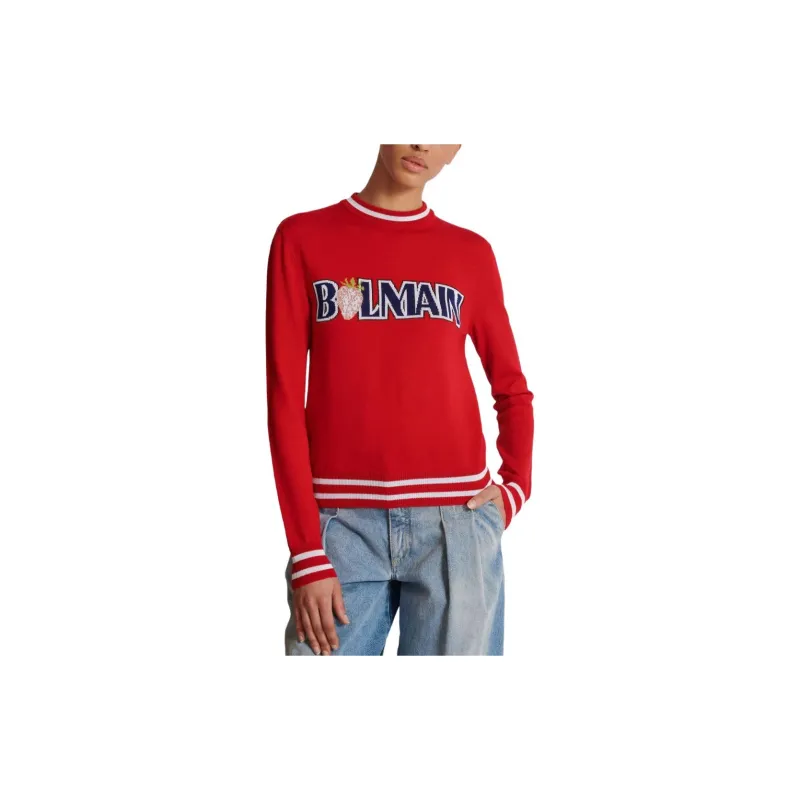 BALMAIN Strawberry Print Jumper-2