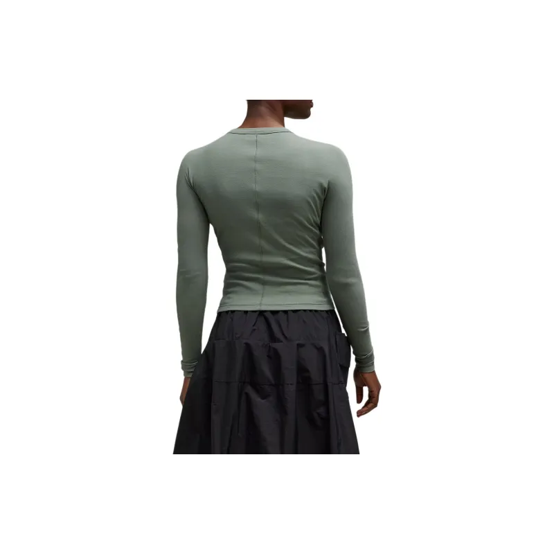 Adidas T Shirt Women's Gray Stone Green-4