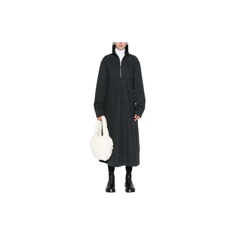 JIL SANDER Virgin Wool Midi Dress-1