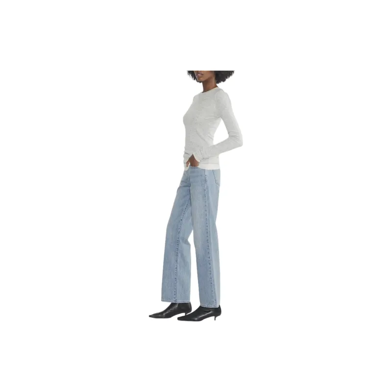 ARITZIA Denim Forum The Farrah Lo-Rise Wide Jean Jeans Women's 7 Years Blue Taboo/Blue Forbidden-3