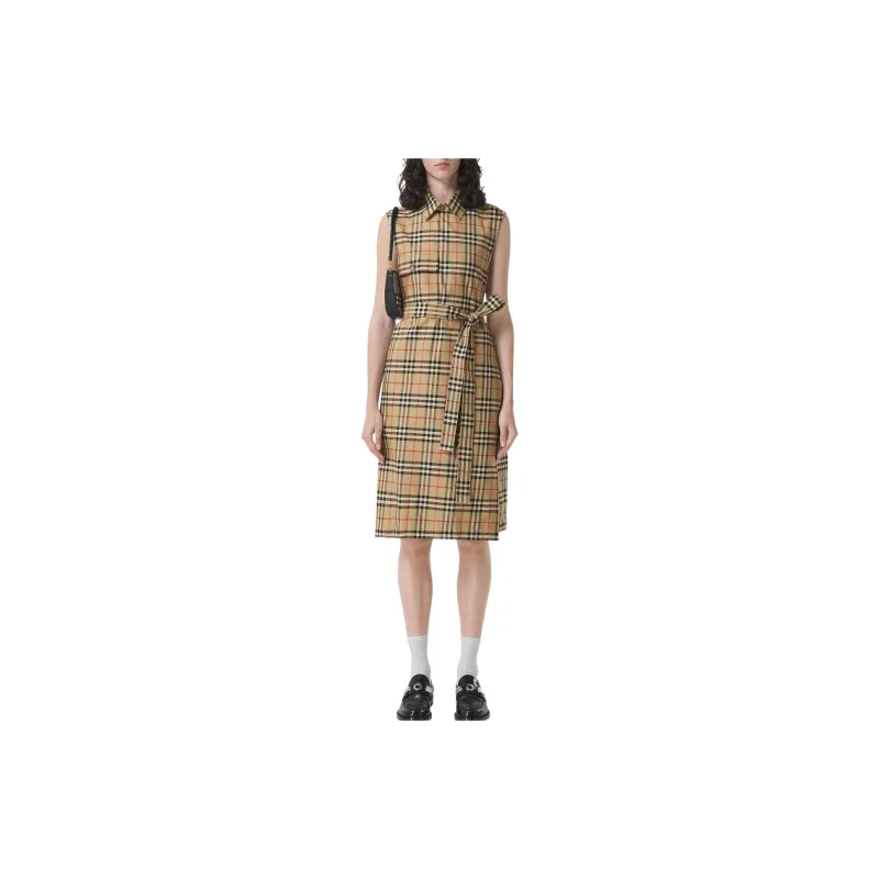 Burberry FW22 Sleeveless Dress Women's Yellow-1