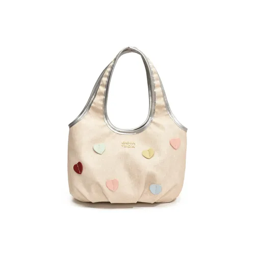 NOMK Canvas Shoulder Bag Handbag Women's Ecru/Blue