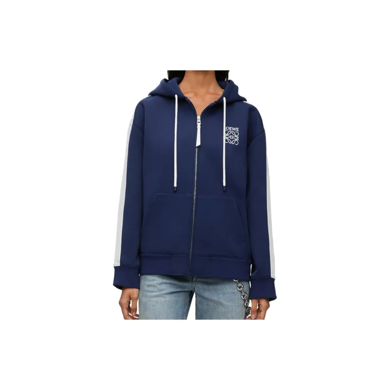 LOEWE Hooded Tracksuit Jacket 'Marine'-2