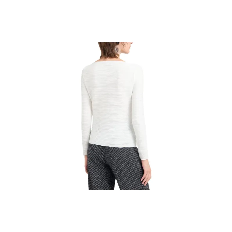EMPORIO ARMANI Stretch Jacquard Nylon Jersey Boat neck Jumper-2