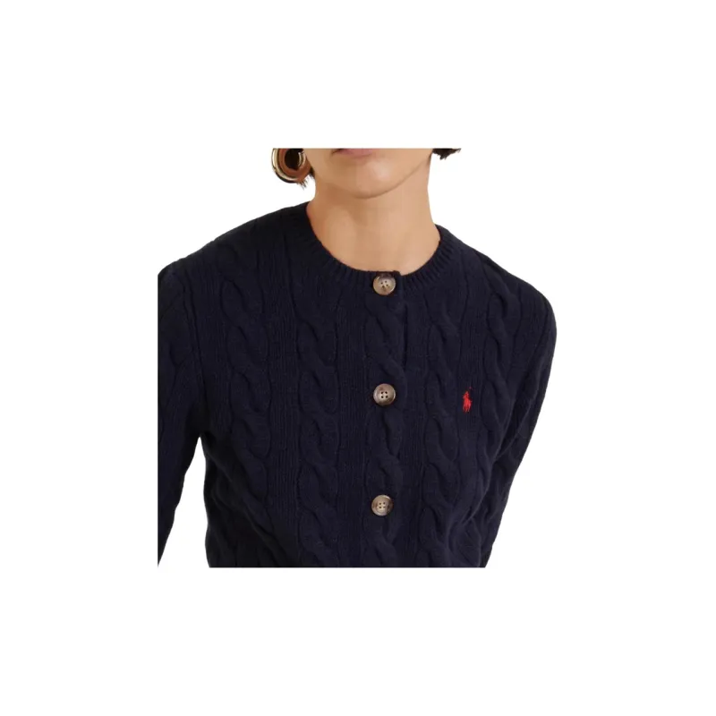 Polo Ralph Lauren Pony Embroidered Cable Knit Cardigan-4